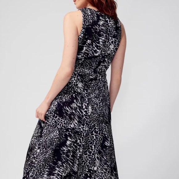 WHBM Animal-Print Burnout Midi Dress - Picture 3 of 4